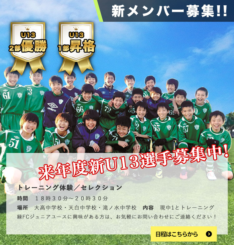 緑フットボールクラブ 緑fc 名古屋市緑区のサッカーチーム